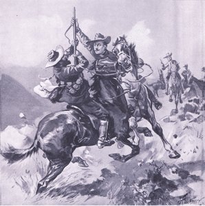 La cattura del Field-Cornet Swanepool, illustrazione da After Pretoria: The Guerilla War, 1902