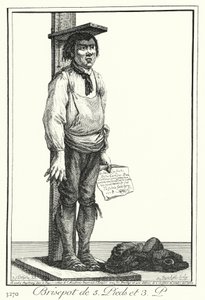 Un Matto di Cinque Piedi e Tre Pollici (incisione) da Joseph Franz von (after) Goez