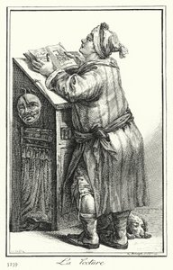 Lettura (incisione) da Joseph Franz von (after) Goez