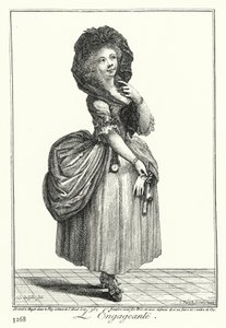 La ragazza affascinante (incisione) da Joseph Franz von (after) Goez