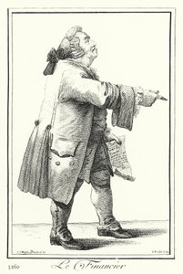 Il finanziere (incisione) da Joseph Franz von (after) Goez