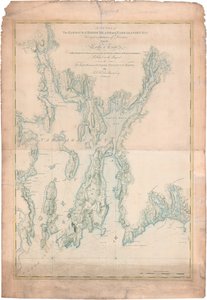 Carta del porto di Rhode Island e della baia di Narragansett