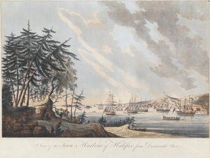 Veduta della città e del porto di Halifax dalla riva di Dartmouth, 1781 da Joseph Frederick Wallet DesBarres