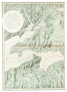 Veduta della città e del porto di Halifax, dalla riva di Dartmouth da Joseph Frederick Wallet DesBarres