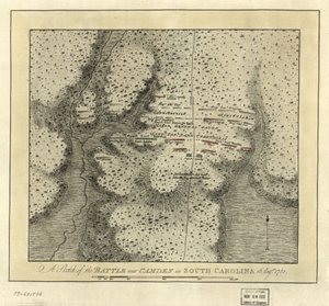 Battaglia vicino a Camden in South Carolina