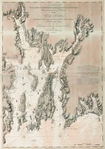 Carta della Baia di Ipswich e Capo Ann, costa atlantica del Nord America da Joseph Frederick Wallet DesBarres