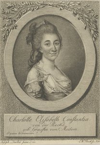 Ritratto di Elisa von der Recke 1754-1833, 1783 da Joseph Friedrich August Darbes