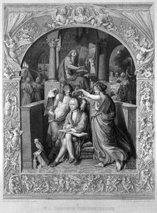 La glorificazione di Wolfgang Amadeus Mozart, c. 1858 da Joseph Führich Ritter von