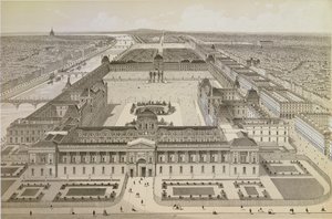 Veduta del Louvre e delle Tuileries, c.1850