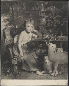 Miss Mary Palmer come "La Giovane Pastorella" da Joseph Grozer