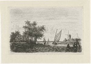 Barche su un lago da Joseph Hartogensis