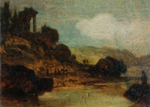 Paesaggio con rovina da Joseph Hasslwander