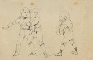 Tre bambini che giocano da Joseph Heicke