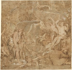 Le figlie del Po con dei fluviali da Joseph Heintz the Elder