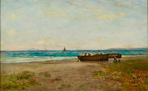 Curando le barche, costa dell