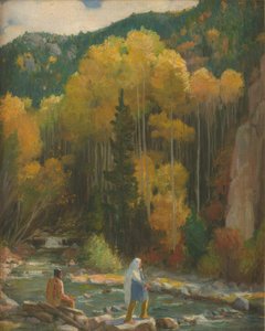 Pesca degli indiani, canyon di Taos