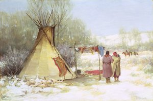 Indiani che tornano a un campo invernale da Joseph Henry Sharp