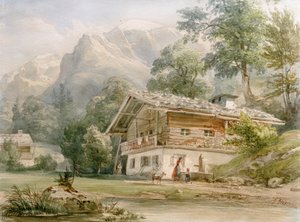 Cascina sul Königssee vicino a Berchtesgaden da Joseph Hoger
