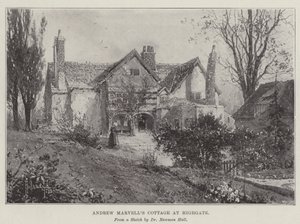 Cottage di Andrew Marvell a Highgate da Joseph Holland Tringham