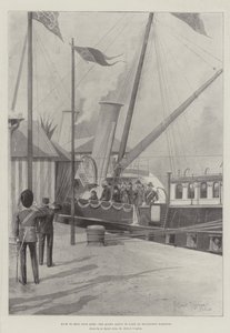 Ritorno a Erin ancora una volta, la Regina in procinto di sbarcare al porto di Kingstown da Joseph Holland Tringham