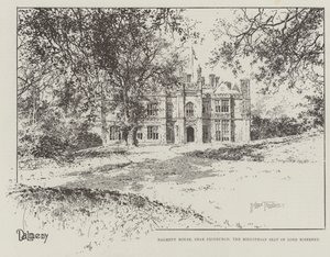 Casa Dalmeny, vicino a Edimburgo, la residenza di Lord Rosebery da Joseph Holland Tringham