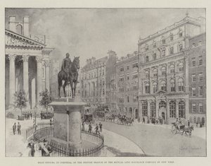 Sede centrale, a Cornhill, della filiale britannica della Mutual Life Insurance Company di New York da Joseph Holland Tringham