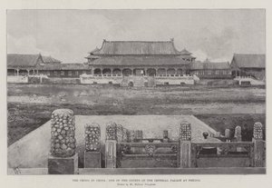 La crisi in Cina, uno dei cortili del Palazzo Imperiale a Pechino da Joseph Holland Tringham