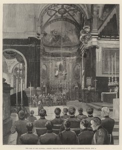 La perdita della Victoria, solenne servizio funebre nella cattedrale di San Giovanni, Malta, 4 luglio da Joseph Holland Tringham