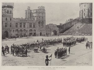 La brigata navale della HMS Powerful a Windsor, Tre evviva per la Regina! da Joseph Holland Tringham