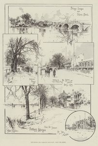 La gara di canottaggio Oxford e Cambridge, lungo le rive da Joseph Holland Tringham