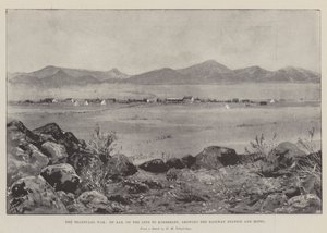 La guerra del Transvaal, De Aar, sulla linea per Kimberley, con la stazione ferroviaria e l
