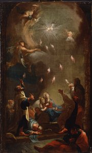 La discesa dello Spirito Santo Pentecoste, c. 1750 da Joseph Ignaz Mildorfer