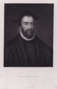 John Bradford, martire protestante inglese (incisione) da Joseph John Jenkins