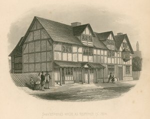 Casa di Shakespeare come restaurata nel 1864