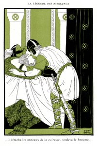 Leggenda dei Nibelunghi: Sigfrido abbraccia la Valchiria Brunilde
