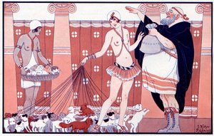 Tre premi femminili - Premio della nonnina di una grande famiglia - illustrazione da la Vie Parisienne, 1919 da Joseph Kuhn Regnier