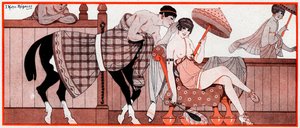 Il Prix de Diane - Il consiglio dei fantini - illustrazione da la Vie Parisienne, 1927