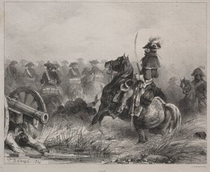 Scena di cavalleria, 1836 da Joseph Louis Hippolyte Bellange