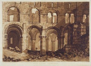Cattedrale di Holy Island, incisa da Charles Turner (1773-1857) 1808 da Joseph Mallord William (after) Turner