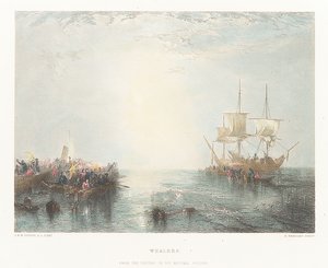 Baleniere. Dal quadro nella National Gallery da Joseph Mallord William (after) Turner