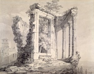 Tempio della Sibilla, Tivoli da Joseph Mallord William (attr.to) Turner