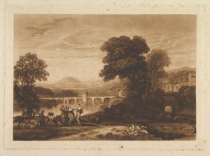 Apuleia in cerca di Apuleio, tavola inedita, Liber Studiorum, 1813-23 da Joseph Mallord William Turner