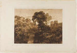 Castello di Berry Pomeroy, tavola 58 da Liber Studiorum da Joseph Mallord William Turner