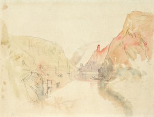 Castello di Traben-Trarbach sulla Mosella, c.1844 da Joseph Mallord William Turner