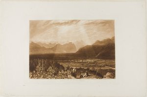 Catena delle Alpi da Grenoble a Chamberi, tavola 49 da Liber Studiorum da Joseph Mallord William Turner