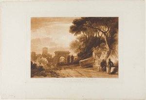Cristo e la donna di Samaria, tavola 71 da Liber Studiorum da Joseph Mallord William Turner
