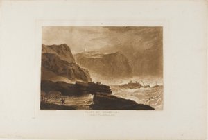 Costa dello Yorkshire, tavola 24 da Liber Stuidorum da Joseph Mallord William Turner