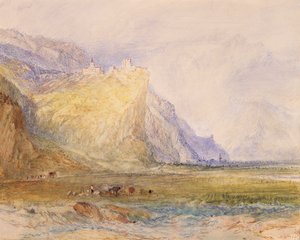 Valle di Domleschg, vista sud-est, verso Schloss Ortenstein