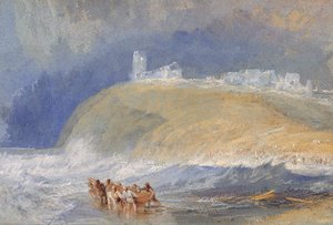 Castello di Dunstanborough, Northumberland, c.1829 da Joseph Mallord William Turner