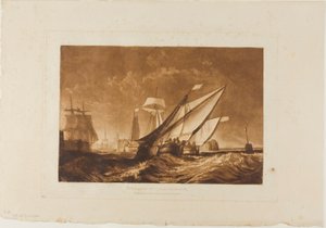 Ingresso del porto di Calais, tavola 55 da Liber Studiorum da Joseph Mallord William Turner